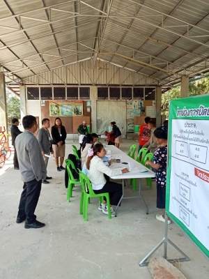 ตรวจเยี่ยมผู้ปฏิบัติงานการเลือกตั้งประจำหน่วยเลือกตั้งนายกและสมาชิกสภาองค์การบริหารส่วนตำบลนาภู